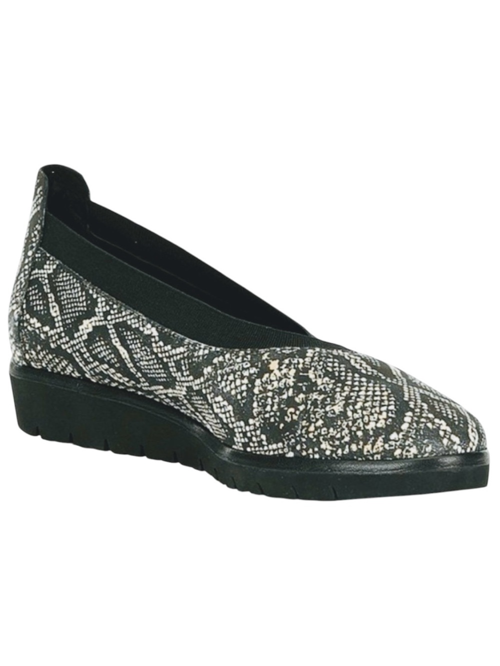 Nurture Leather Wedge Snakeskin Print Loafers